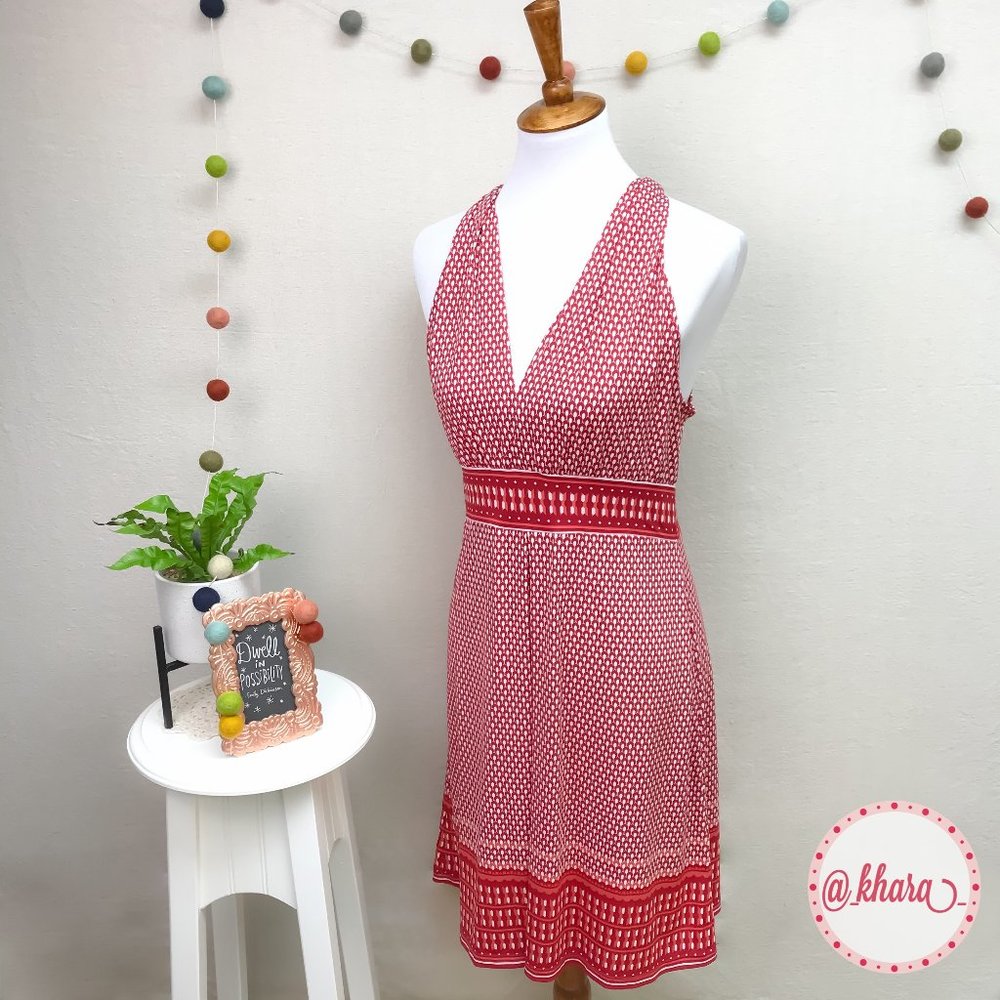 Max Studio Gorgeous Red A-Line Halter Top Summer Dress!